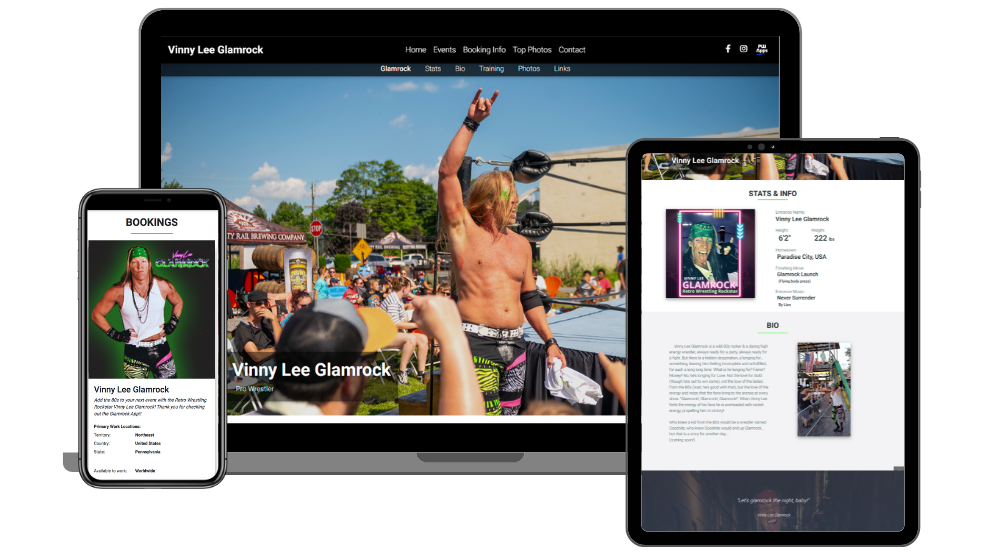 Sample websites on devices