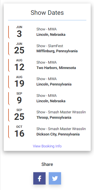 Mobile view of Wrestler's Profile